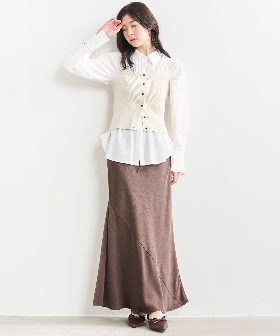 サテンナロースカート｜PETAL ONLINE（ペタルオンライン）