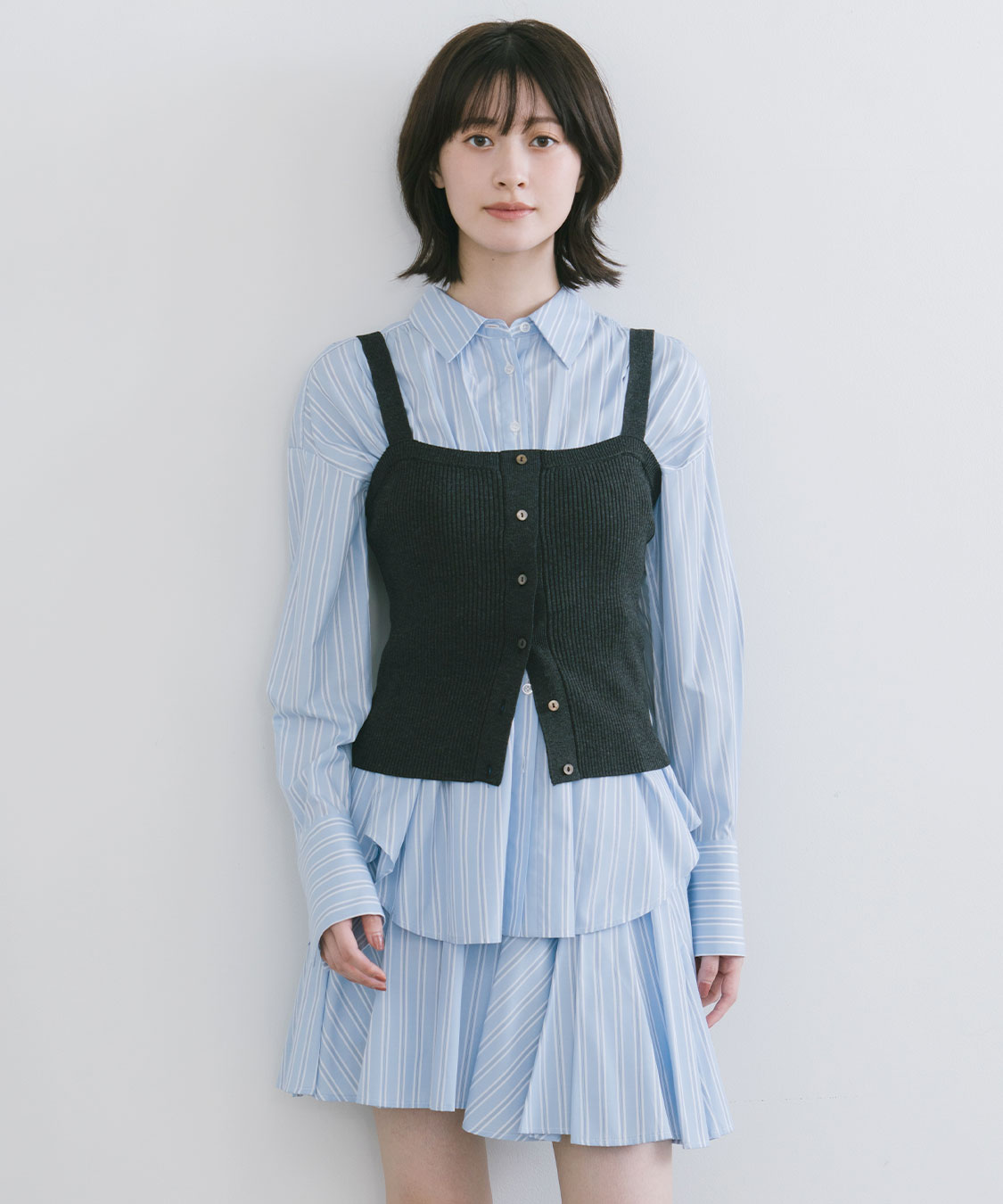 匿名配送 IsabelMarantEtoile ジャガードラップミニスカート シャツライクマチフレアミニスカート｜PETAL ONLINE（ペタル