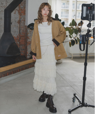 ココディール　ティアードマーメイドスカート　アイボリー レースティアードマーメイドスカート｜PETAL ONLINE（ペタルオンライン）