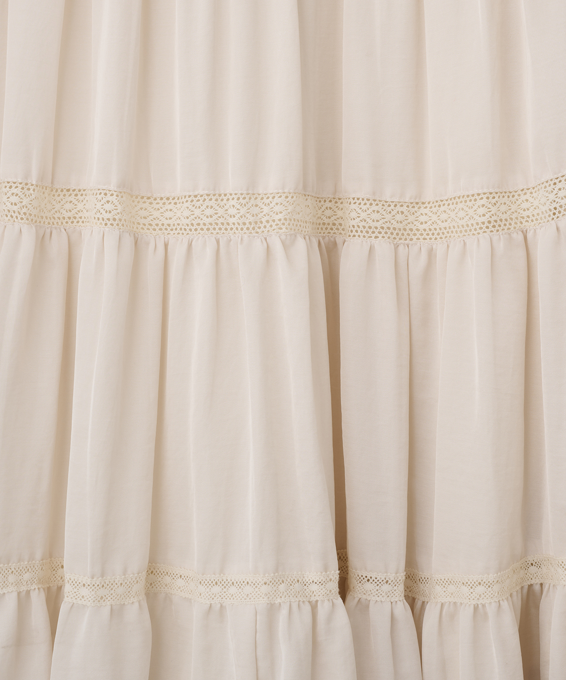 レース切替ティアードサテンスカート｜PETAL ONLINE（ペタルオンライン）