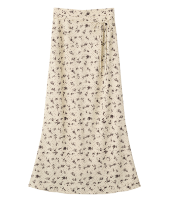 バイアスナロープリントスカート