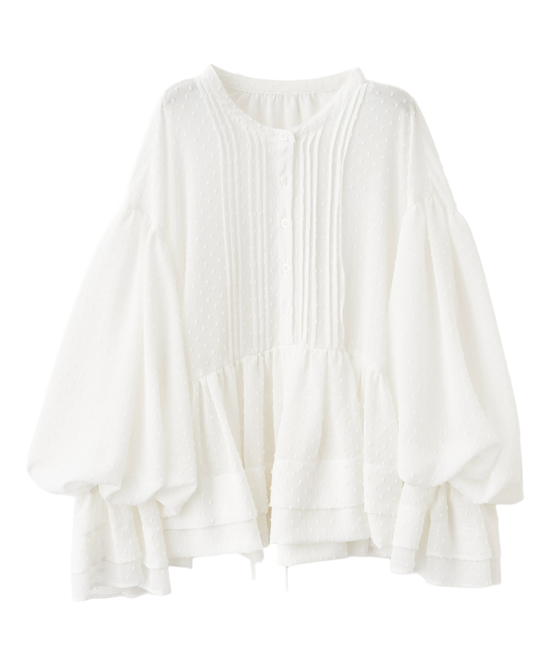 ドットジャカードペプラムブラウス｜PETAL ONLINE（ペタルオンライン）