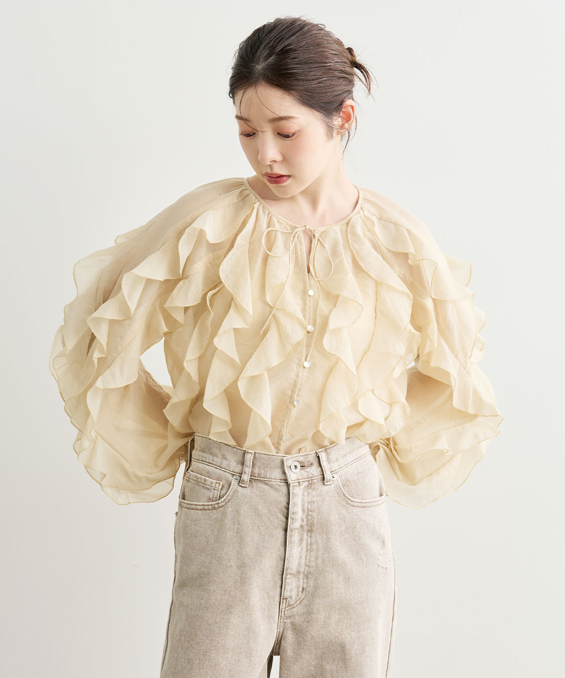 ココディール COCO DEAL メニーフリルブラウス メニーフリルブラウス｜PETAL ONLINE（ペタルオンライン）