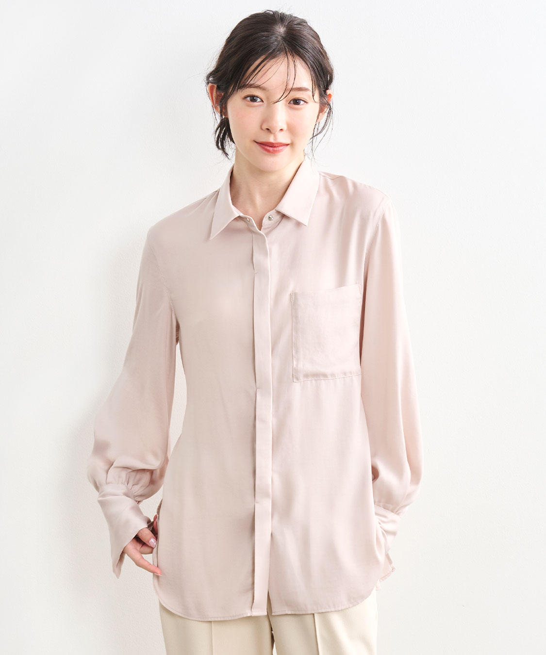 サテンタイ付きシャツ｜PETAL ONLINE（ペタルオンライン）