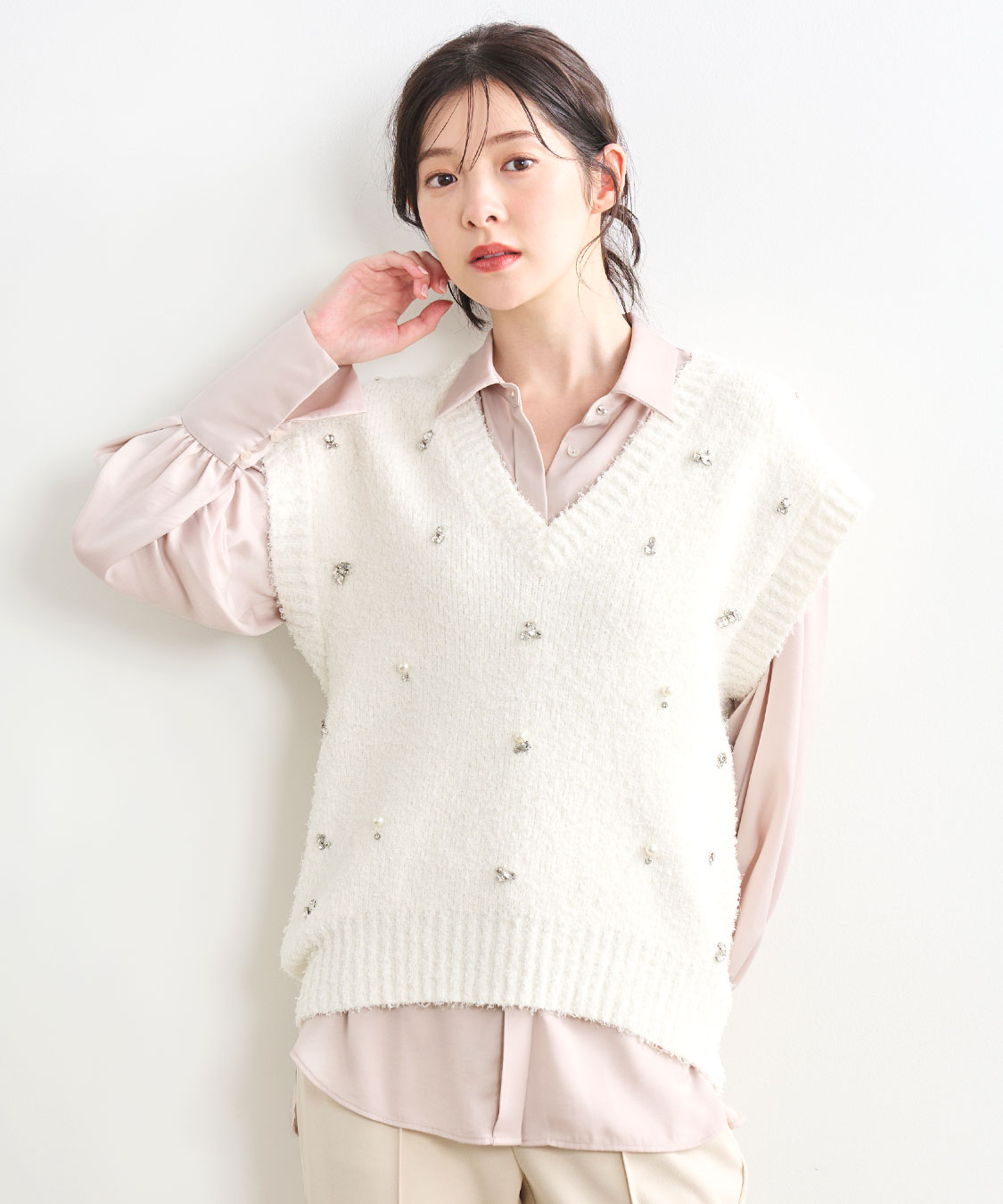 サテンタイ付きシャツ｜PETAL ONLINE（ペタルオンライン）