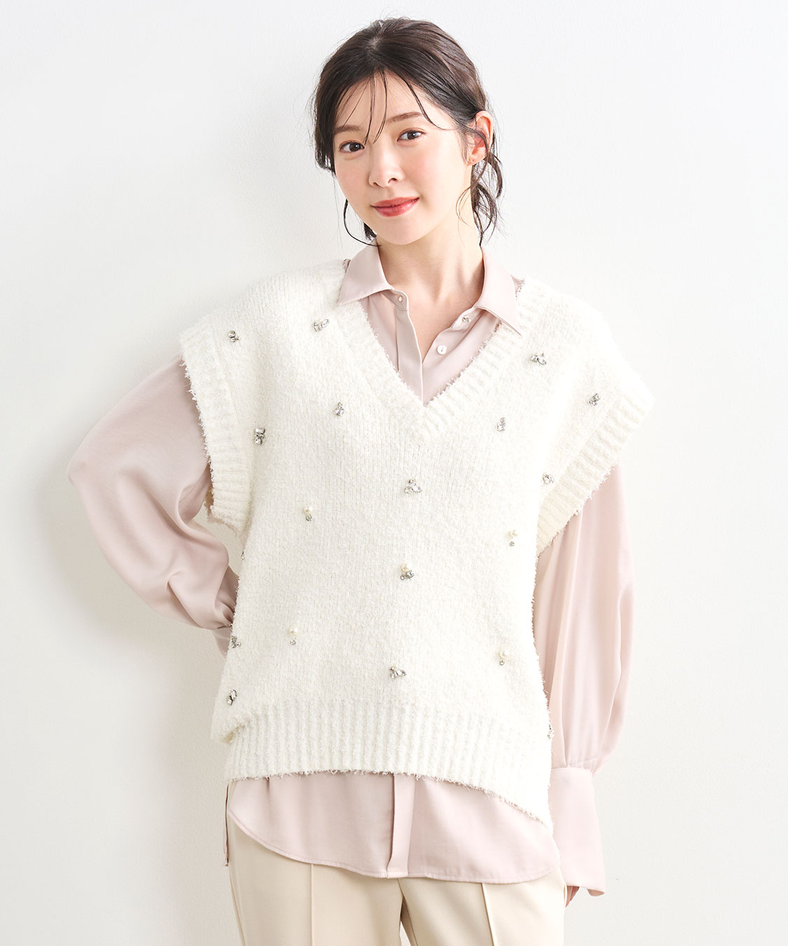 COCO DEAL サテンタイ付シャツ　新品未使用タグ付 サテンタイ付きシャツ｜PETAL ONLINE（ペタルオンライン）