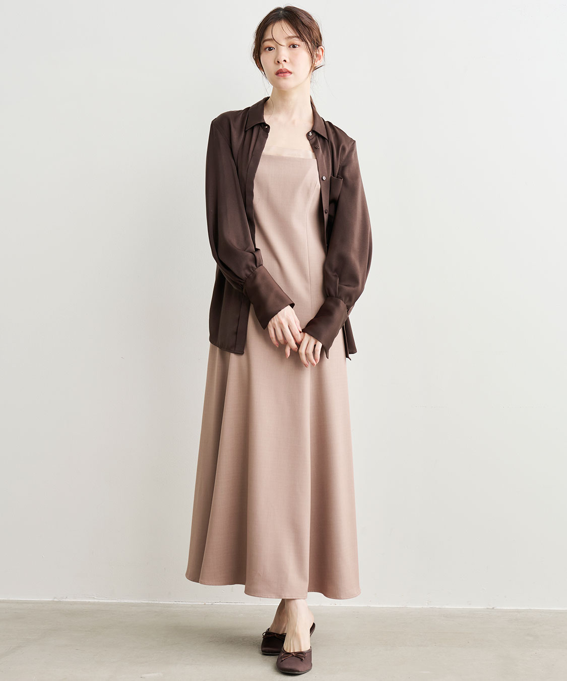 サテンタイ付きシャツ｜PETAL ONLINE（ペタルオンライン）