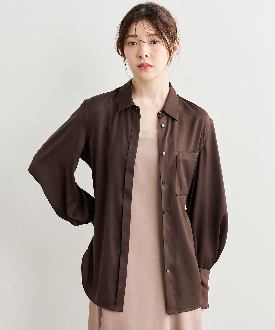 サテンタイ付きシャツ｜PETAL ONLINE（ペタルオンライン）