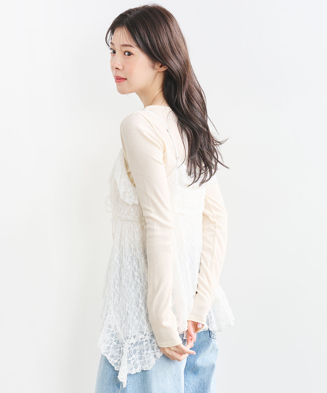 レースラッフルキャミソール｜PETAL ONLINE（ペタルオンライン）
