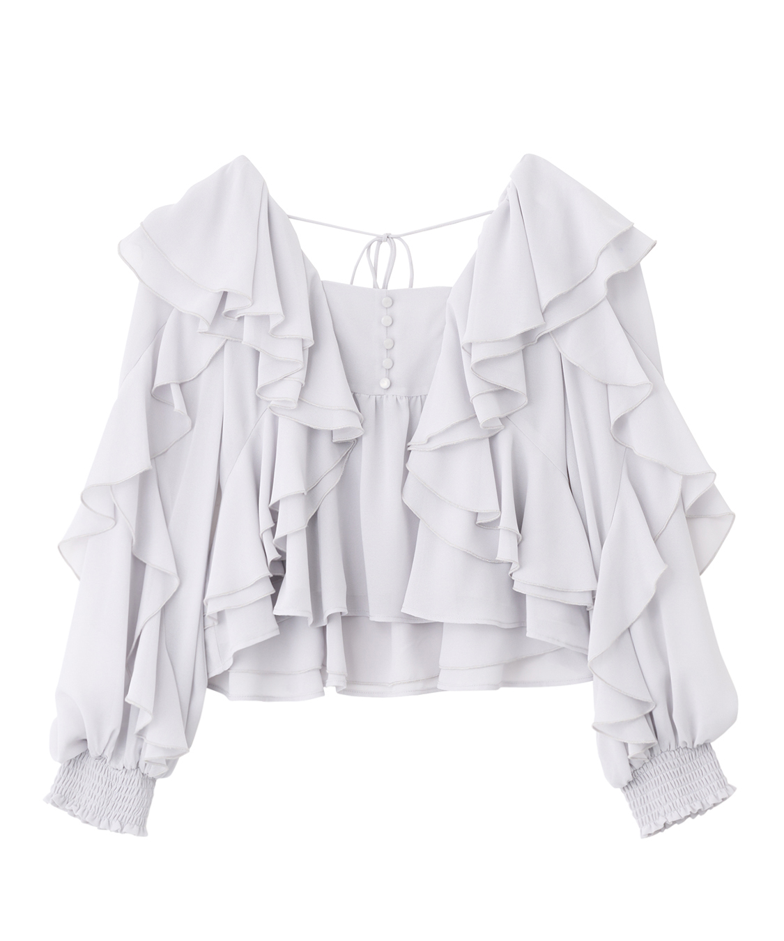 COCO DEAL bigフリルブラウス SAX cocodeal ココディールラッフル
