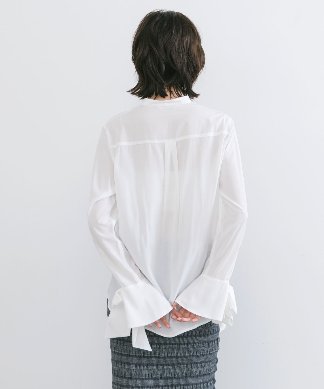 リボンスリーブドロストシャツブラウス｜PETAL ONLINE（ペタルオンライン）