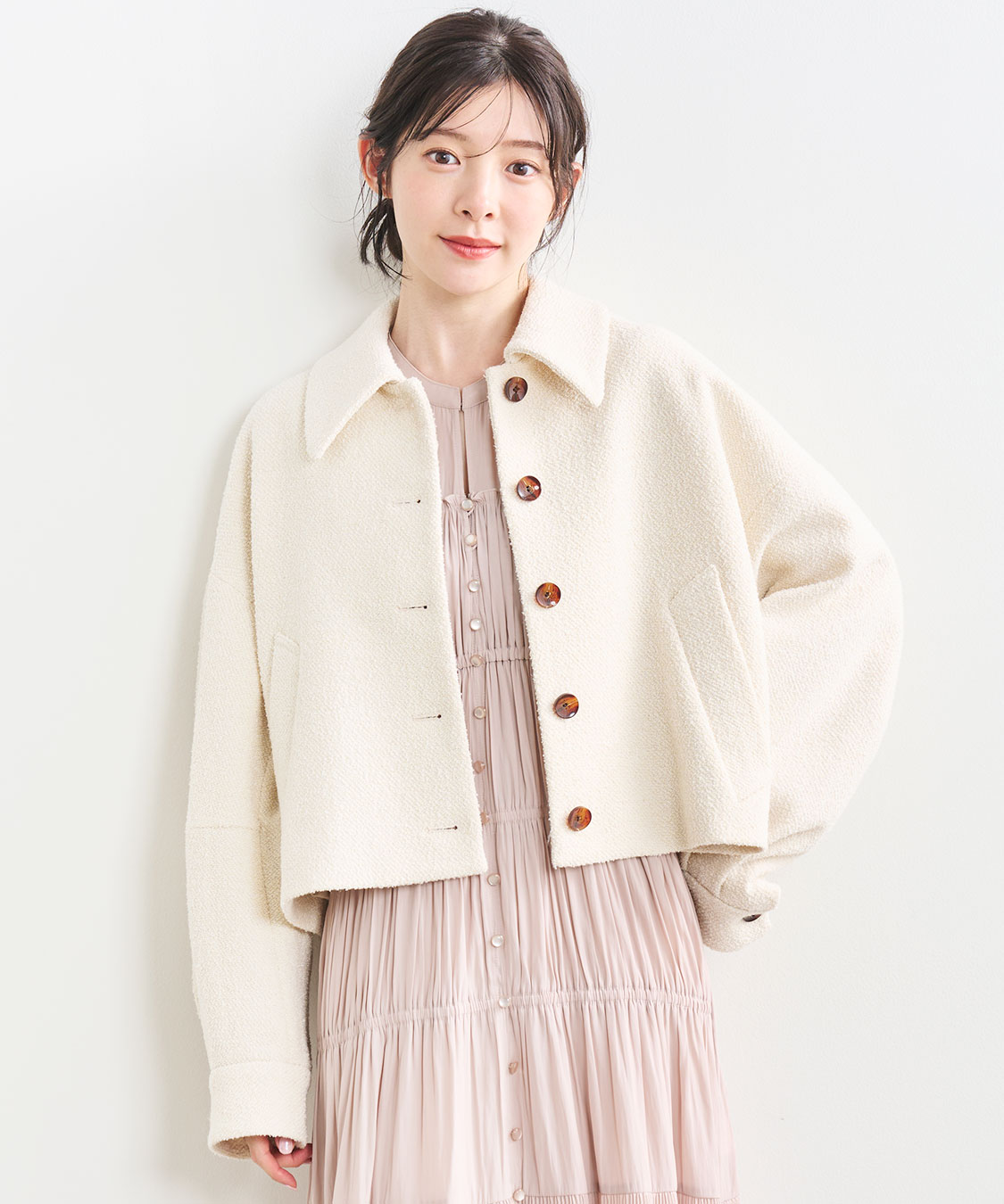 COCO DEAL T/Rペプラムジャケット ベージュ COCO DEAL T/Rペプラムジャケット ベージュ T/Rペプラム