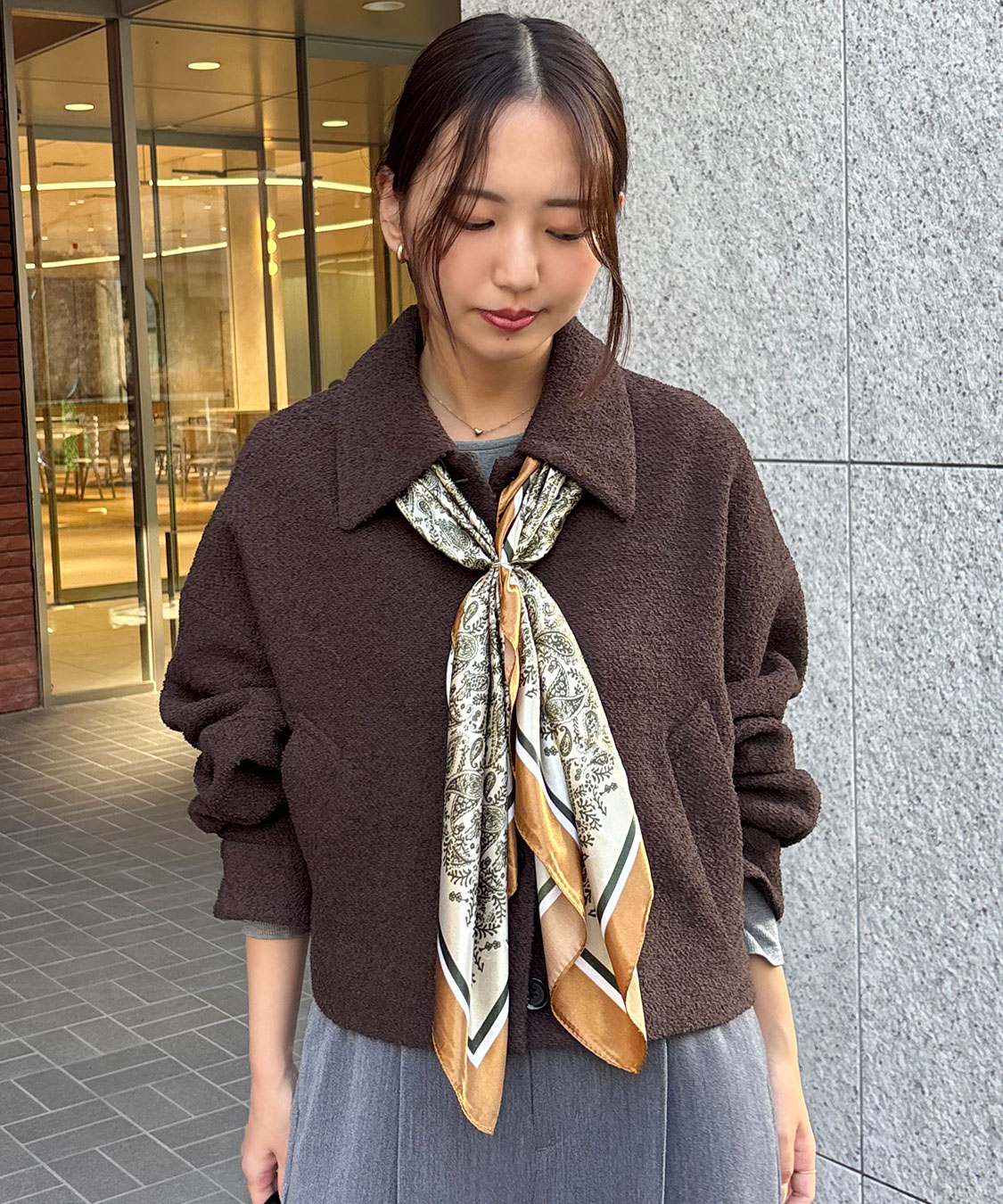 ココディール cocodeal アウター ブークレステンカラーショートコート ブークレステンカラーショートコート｜PETAL ONLINE（ペタルオンライン）