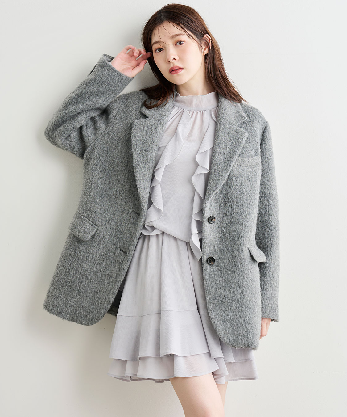 eimy シャギーウールジャケット　GLEY eimy シャギーウールジャケット GLEY eimy シャギーウール