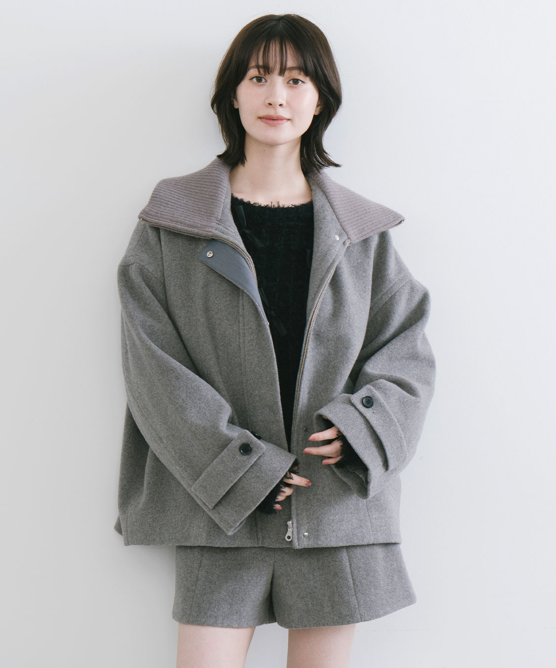 リブカラーウール混コート｜PETAL ONLINE（ペタルオンライン）