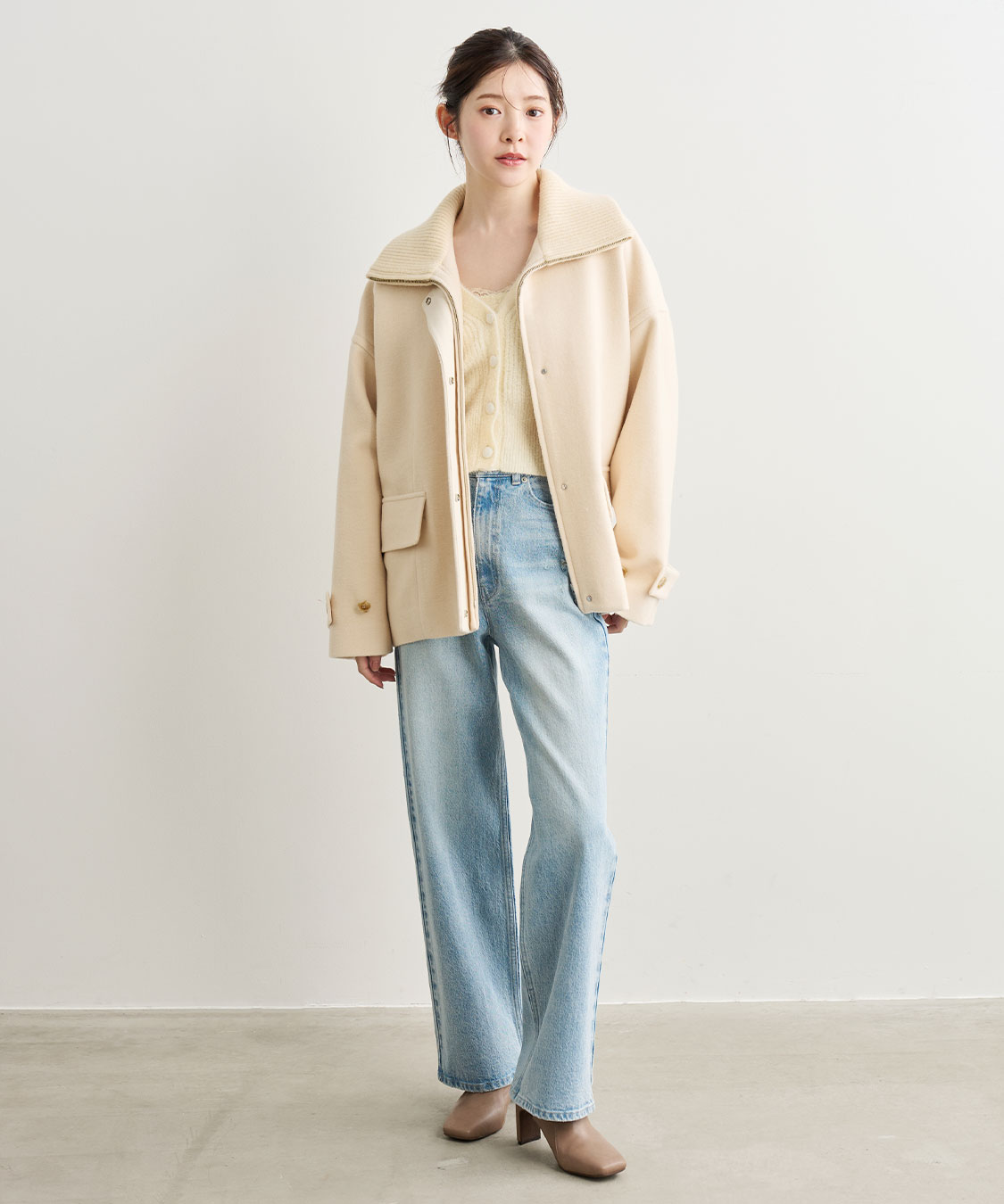 リブカラーウール混コート｜PETAL ONLINE（ペタルオンライン）