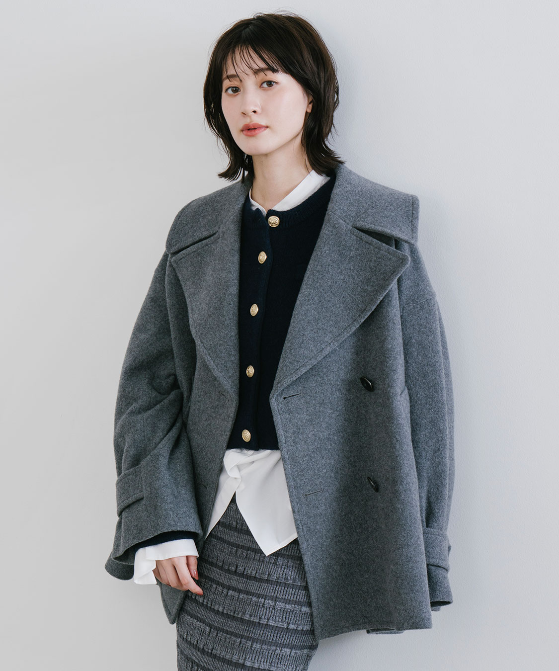 完売　新品タグ付　ココディール　インペリアルモッサショートPコート　24AW COAT PRE ORDER対象アイテム】インペリアルモッサショートP
