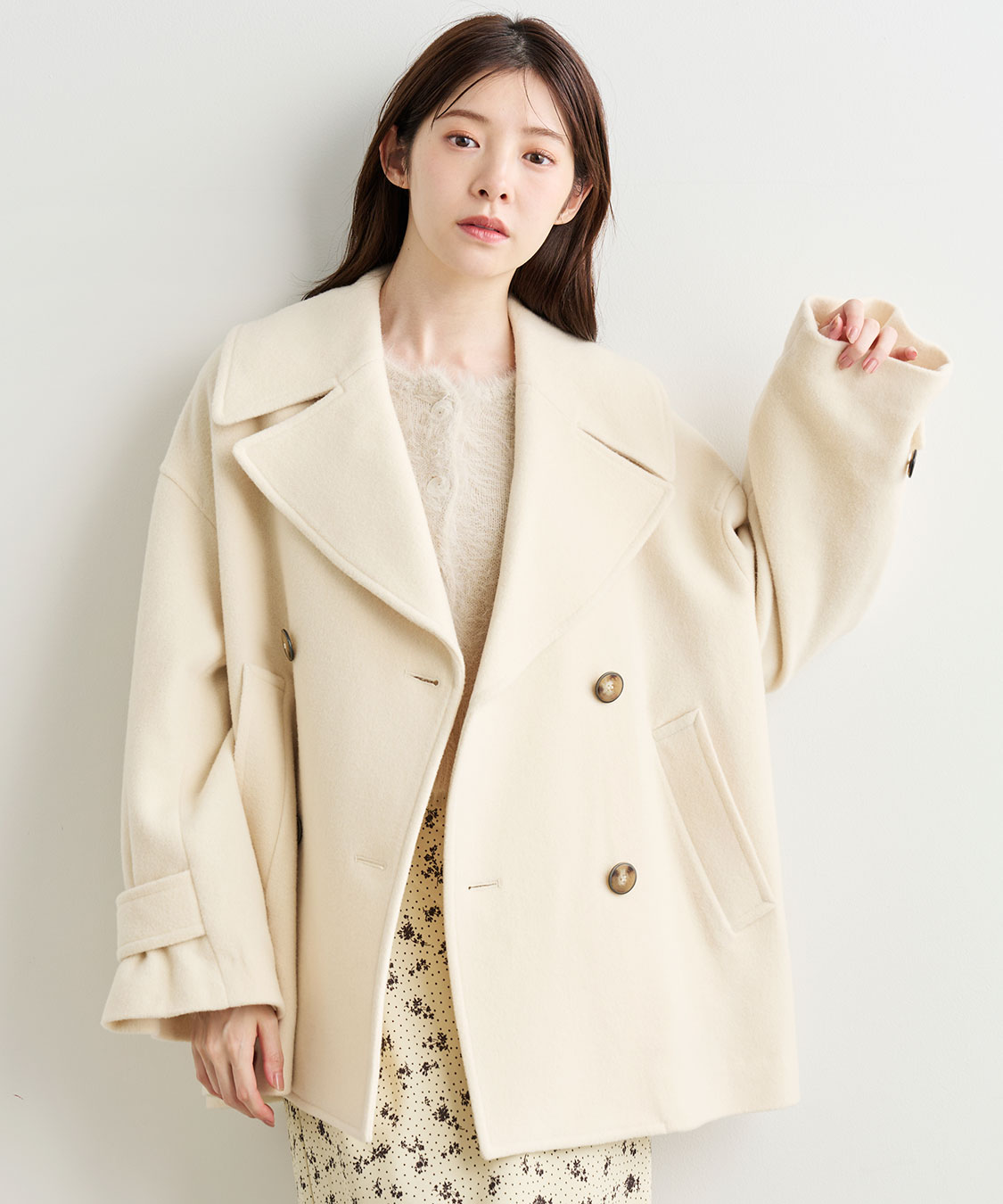 完売　新品タグ付　ココディール　インペリアルモッサショートPコート　24AW 完売 新品タグ付 ココディール インペリアルモッサショートP