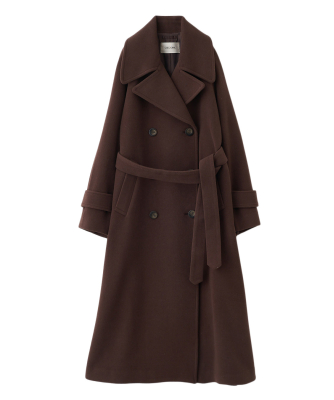 ビッグカラーロングトレンチコート