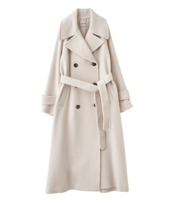 ビッグカラーロングトレンチコート