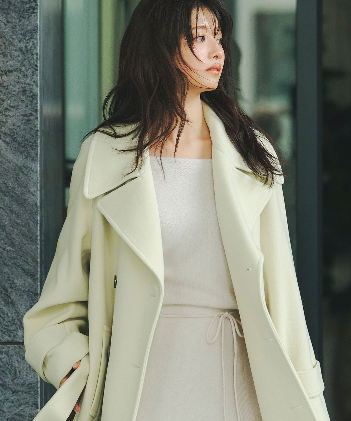 ビッグカラーロングトレンチコート｜PETAL ONLINE（ペタルオンライン）