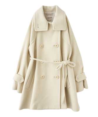 【ノベルティフェア対象】スタンドカラーミドル丈トレンチコート