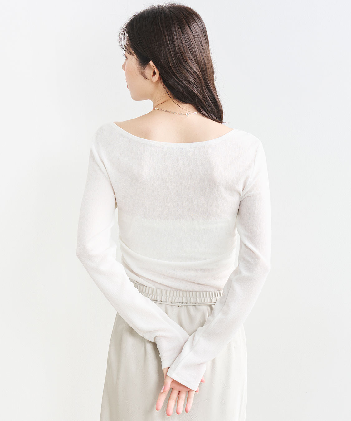 トップス _khxil7_ 2wayシアーフリルBL|ems excite | RETRO GIRL ONLINE STORE