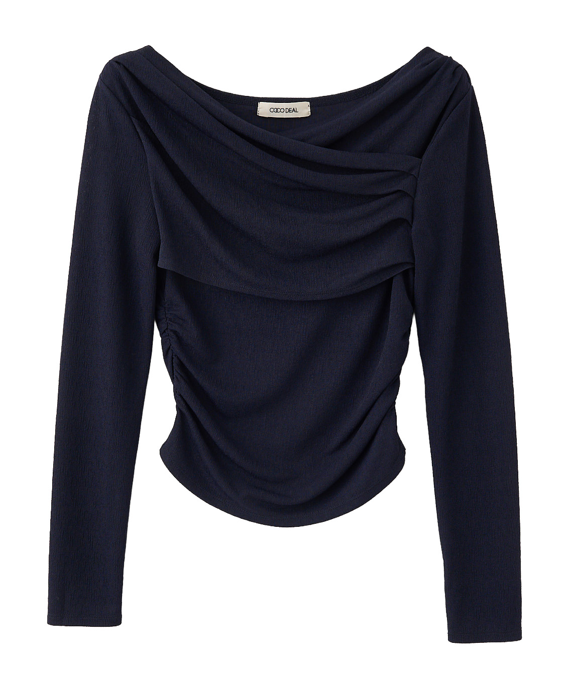即完 ココディール 新品タグ付 オフショルタックカットソートップス ネイビー オフショルタックカットソートップス｜PETAL ONLINE（ペタル