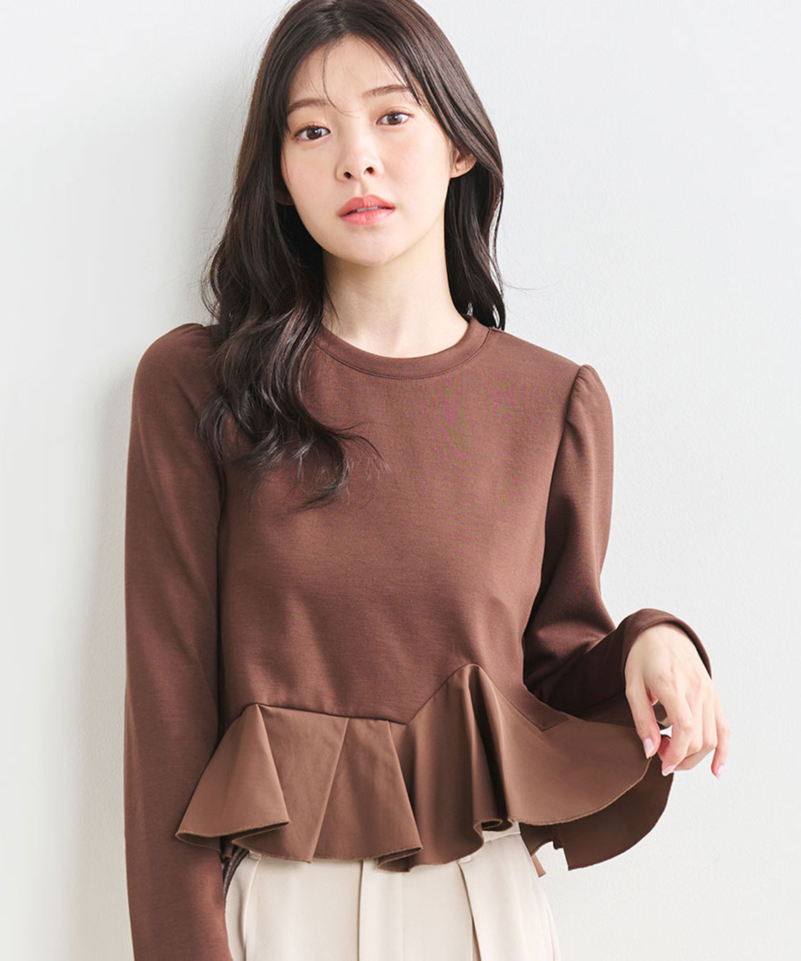 アシメペプラムブラウス｜PETAL ONLINE（ペタルオンライン）