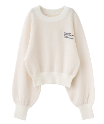 ラメジャカードスウェットライクニット