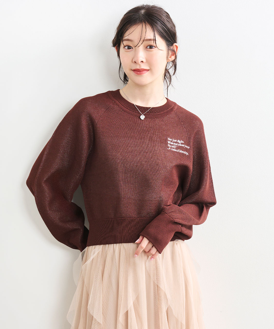 ラメジャカードスウェットライクニット｜PETAL ONLINE（ペタルオンライン）