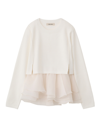 COCODEAL ペプラムブラウスレイヤードニット ペプラムブラウスレイヤードニット｜PETAL ONLINE（ペタル
