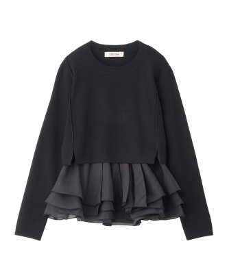 COCODEAL ペプラムブラウスレイヤードニット ペプラムブラウスレイヤードニット｜PETAL ONLINE（ペタル