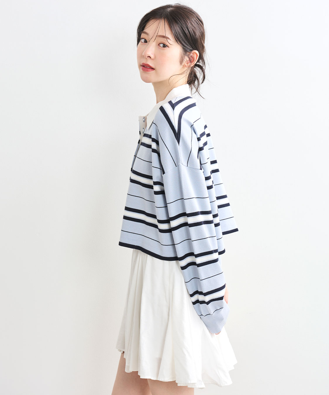 完売色 ココディール 新品タグ付 マルチボーダーラガーニット ブルー マルチボーダーラガーニット｜PETAL ONLINE（ペタルオンライン）