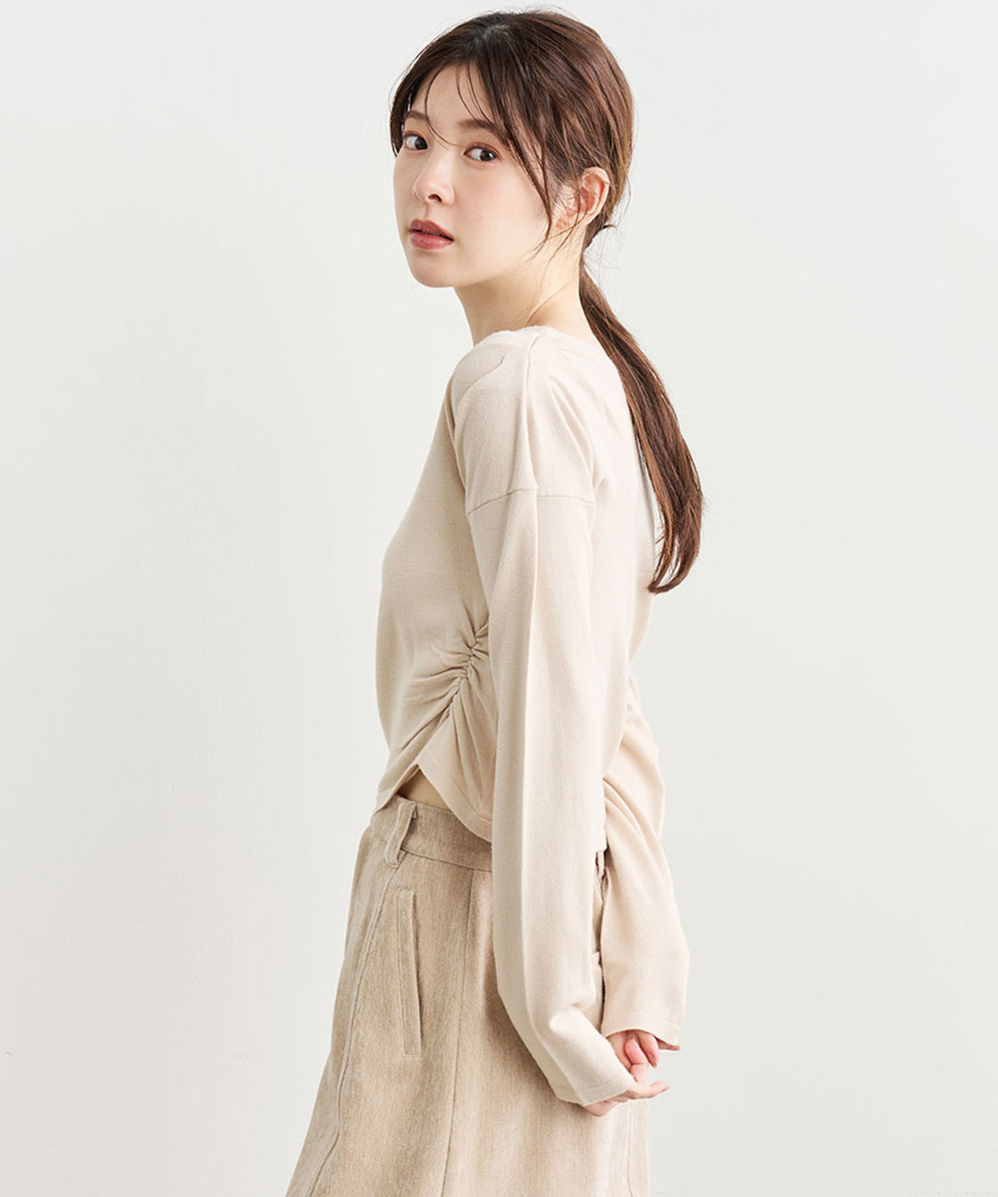 タックギャザーデザインニット｜PETAL ONLINE（ペタルオンライン）