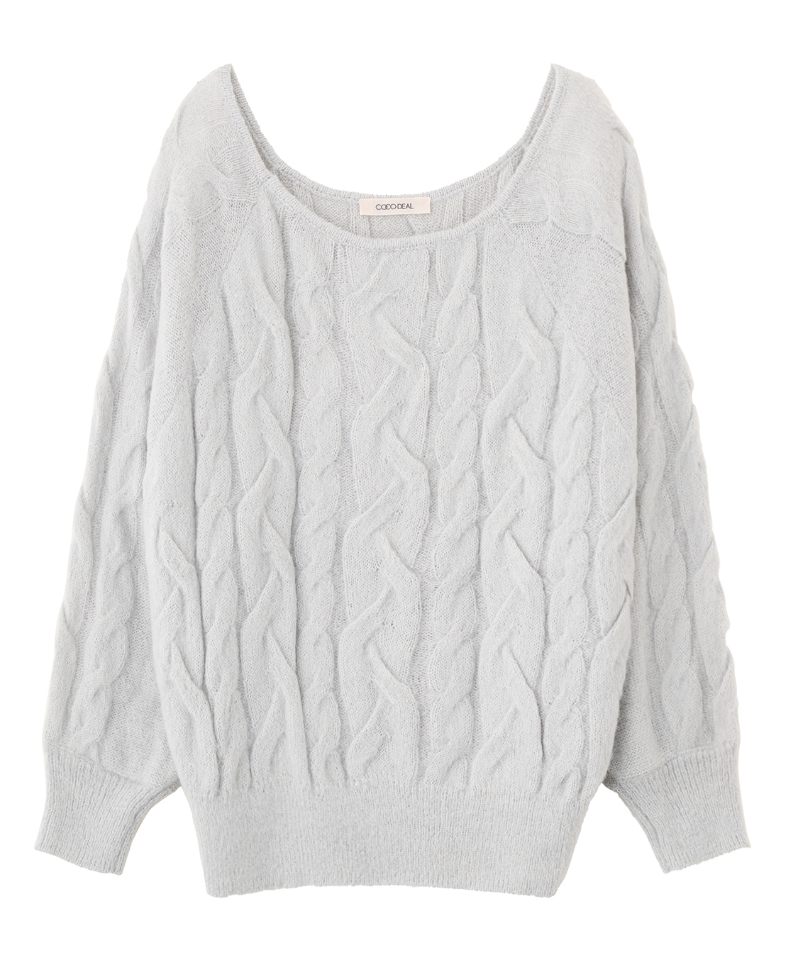 coco　Cニット ブラック アンゴラ ミックス タートルニット