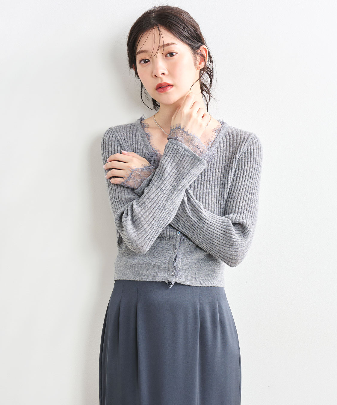 シアーリブレースカーディガン｜PETAL ONLINE（ペタルオンライン）