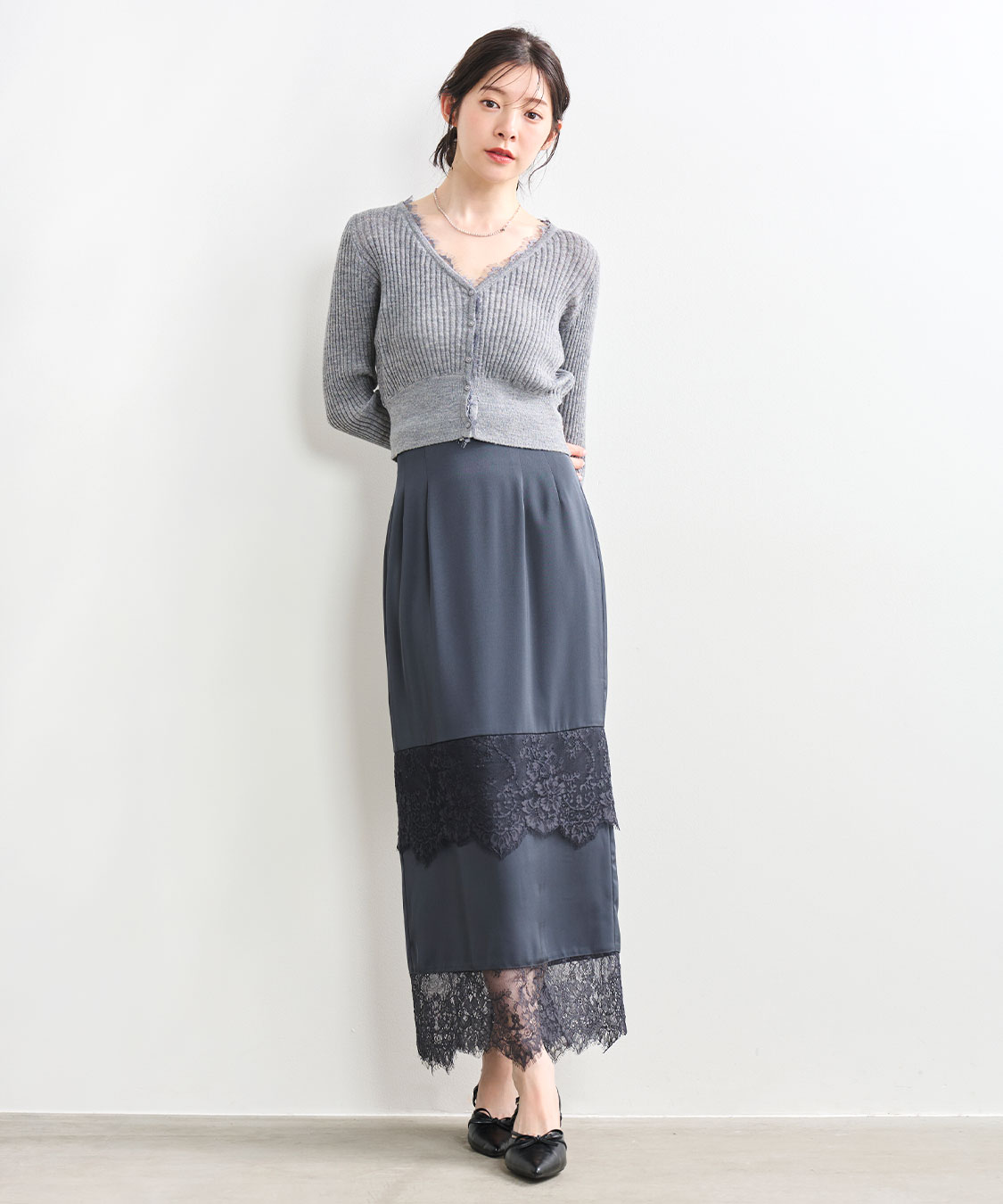 即完 ココディール 新品タグ付 シアーリブレースカーディガン ブラック シアーリブレースカーディガン｜PETAL ONLINE（ペタルオンライン）