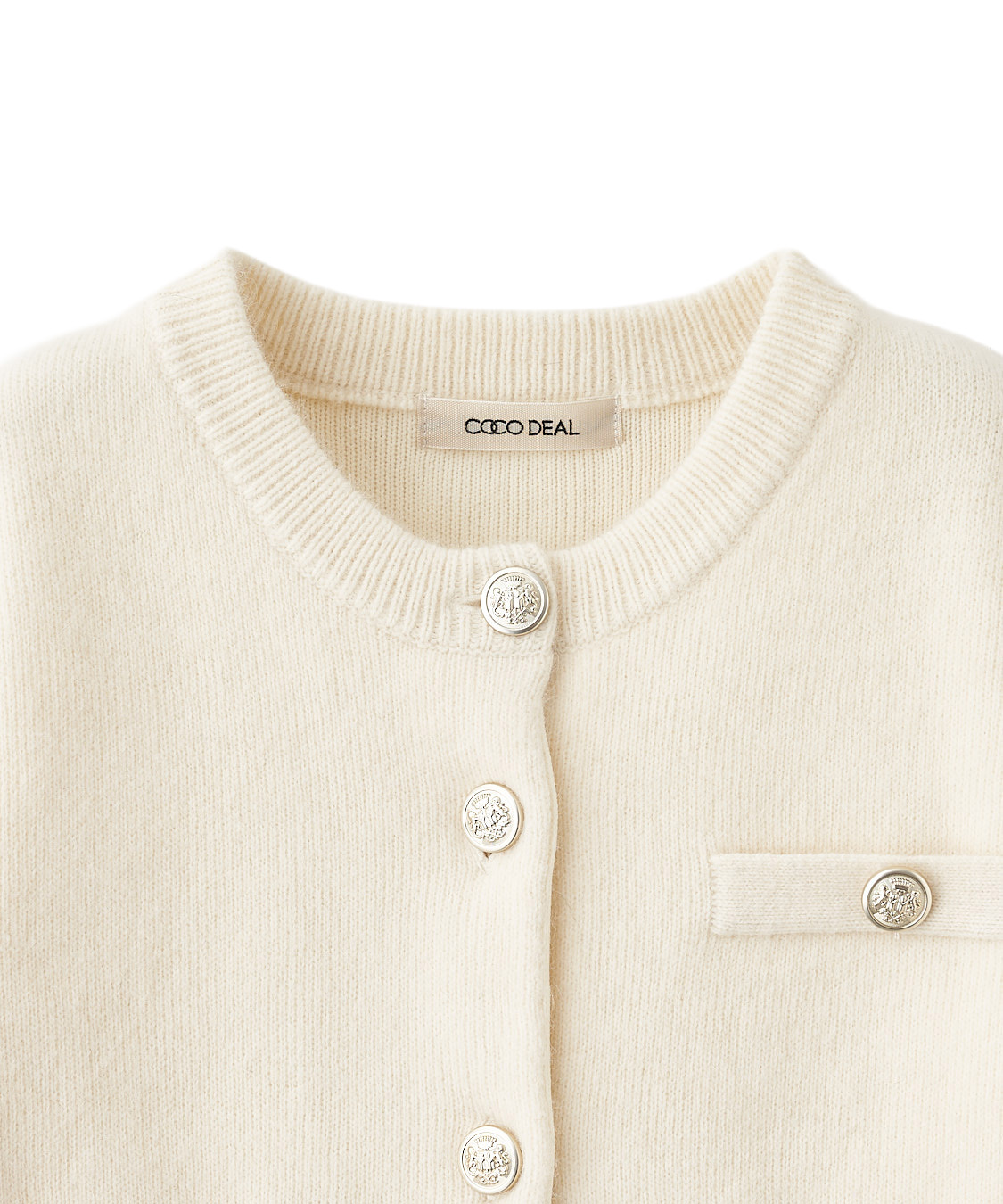 ラクーン混ダブルフェイスニットカーディガン｜PETAL ONLINE