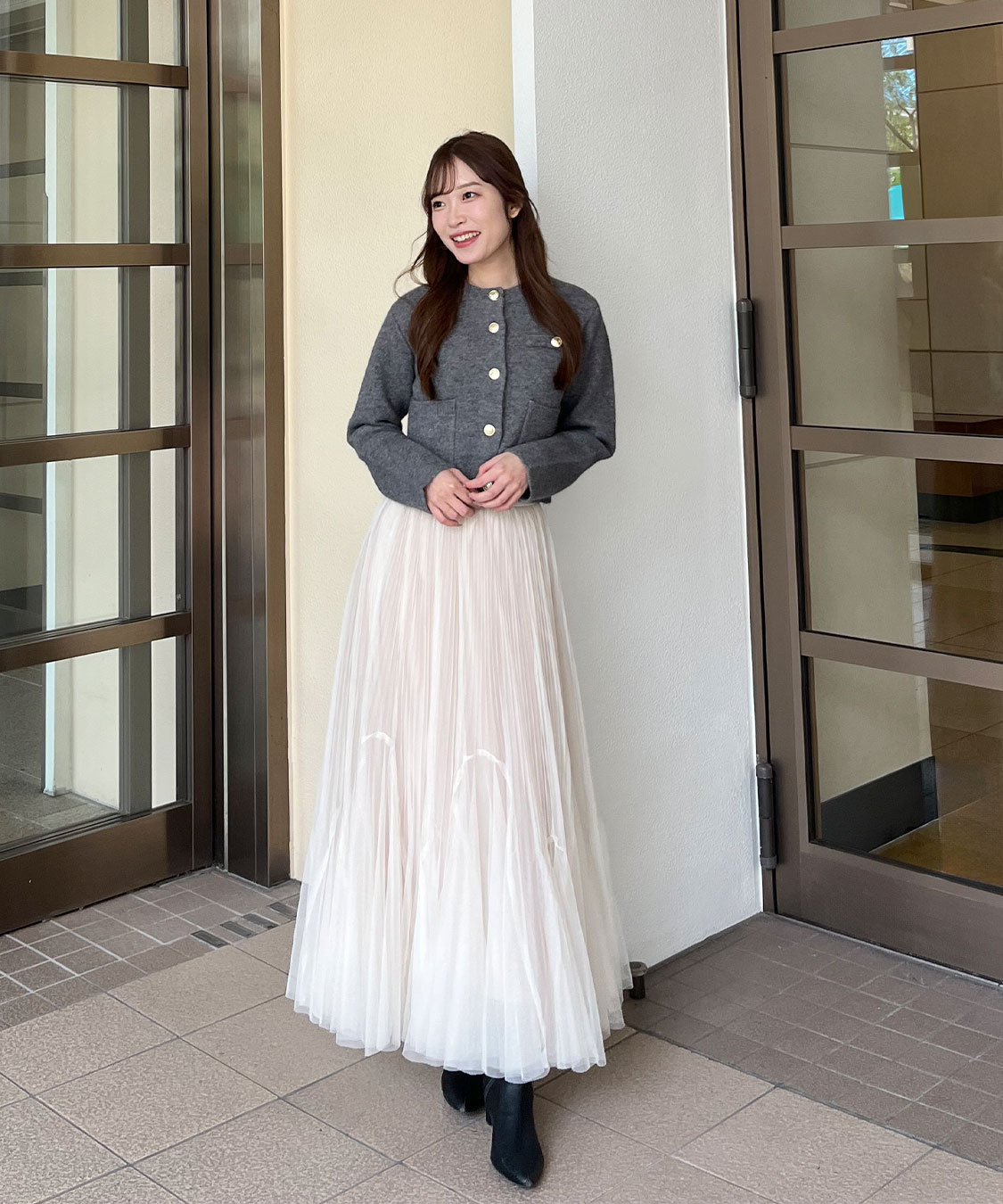 ラクーン混ダブルフェイスニットカーディガン｜PETAL ONLINE（ペタル