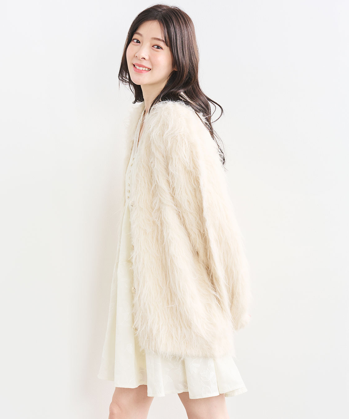 DEPAREILLE デパリエ ヤク シャギー ロング カーディガン DEPAREILLE デパリエ ヤク シャギー ロング カーディガン