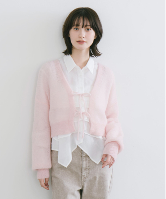 モヘアニットリボンカーディガン｜PETAL ONLINE（ペタルオンライン）
