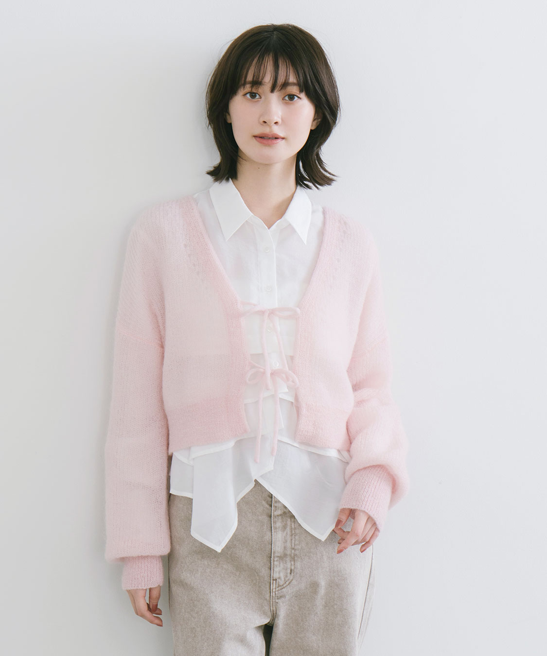 モヘアニットリボンカーディガン｜PETAL ONLINE（ペタルオンライン）