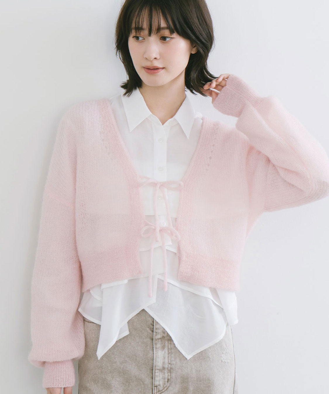 モヘアニットリボンカーディガン｜PETAL ONLINE（ペタルオンライン）