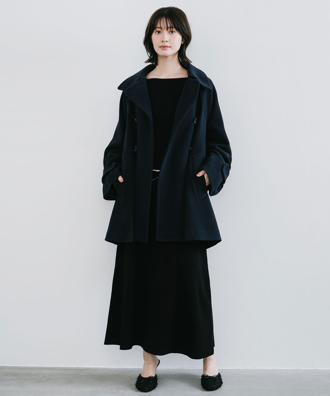 オフショルドレープニットワンピース｜PETAL ONLINE（ペタルオンライン）