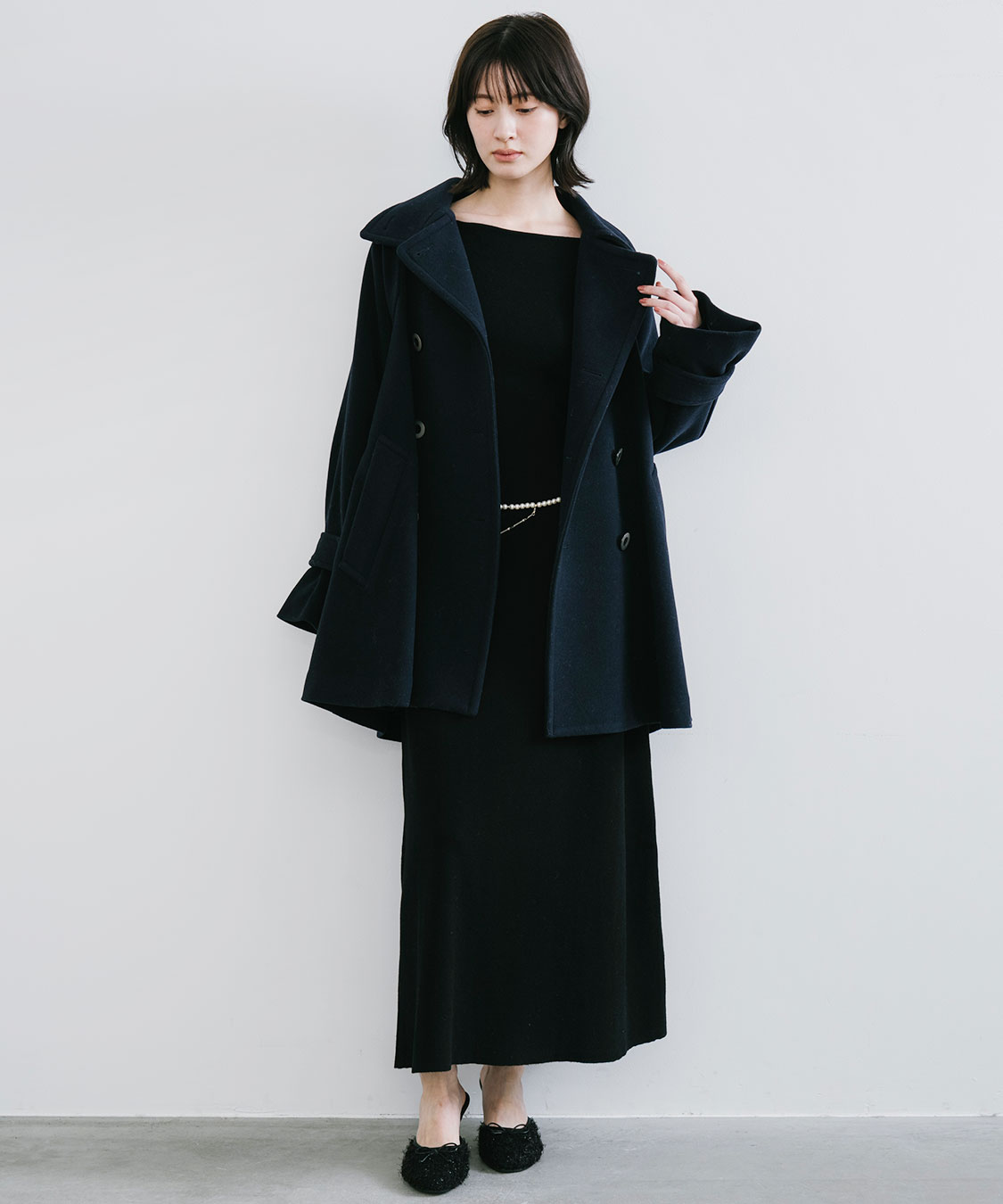 オフショルドレープニットワンピース｜PETAL ONLINE（ペタルオンライン）