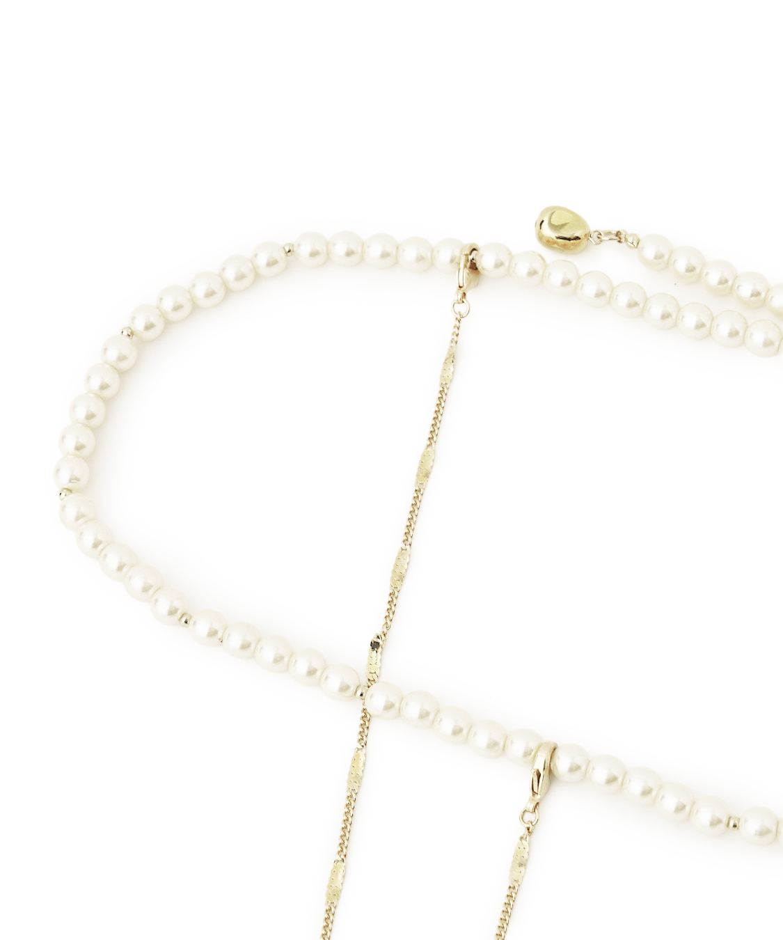 ROPE　チェーンベルト　ゴールド　パール調 パールチェーンベルト｜PETAL ONLINE（ペタルオンライン）