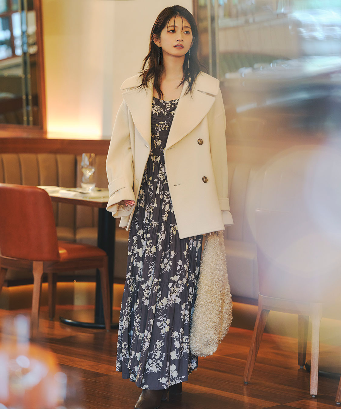 シャーリングティアードフラワーワンピース｜PETAL ONLINE（ペタル