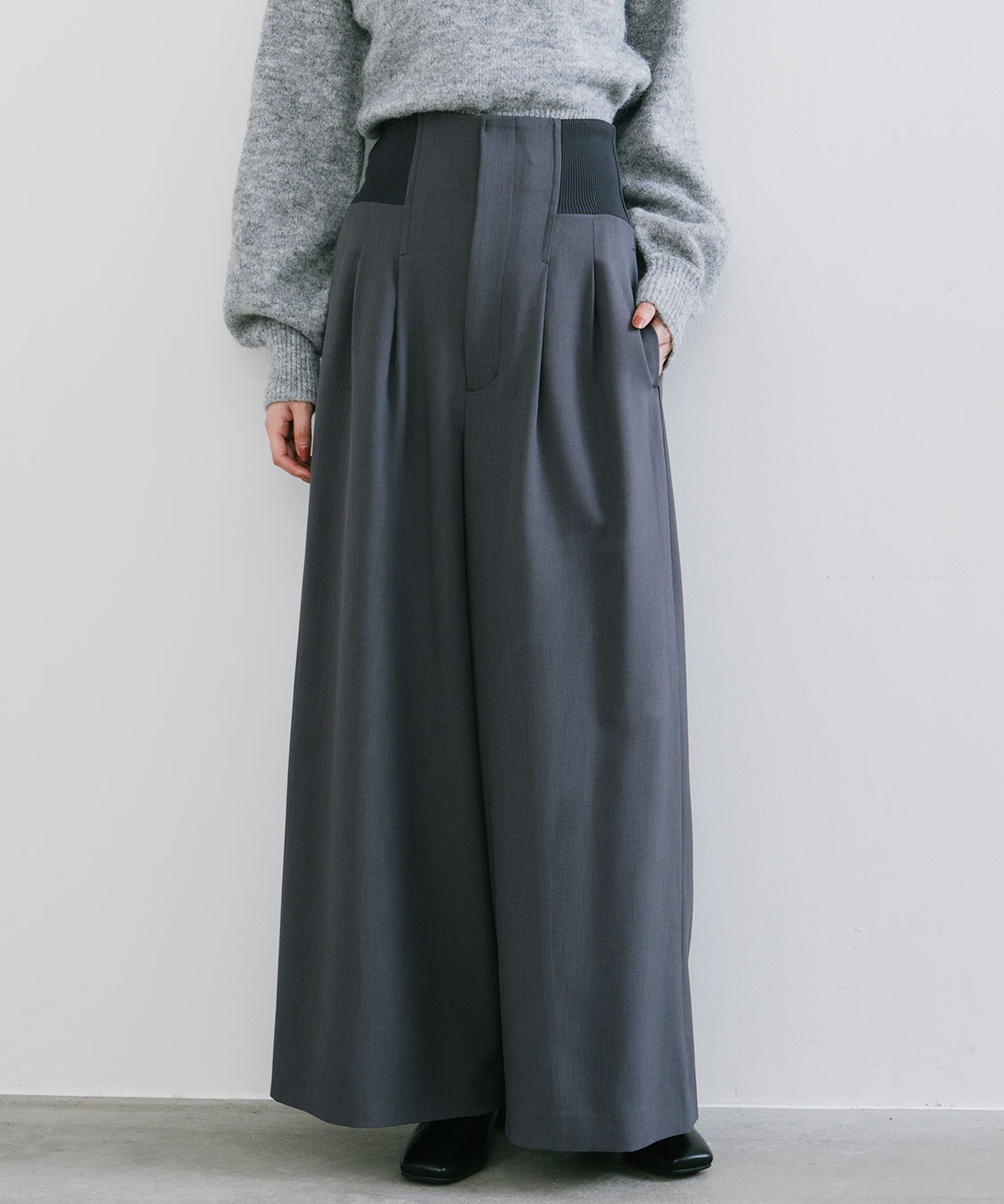 コルセットリブワイドパンツ｜PETAL ONLINE（ペタルオンライン）