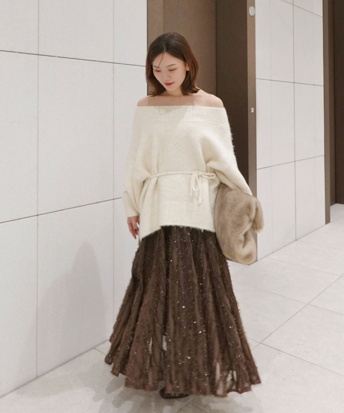 COCO DEAL　ウェーブフラッフィーフレアスカート　オフ　1 ウェーブフラッフィーフレアスカート｜PETAL ONLINE（ペタルオンライン）